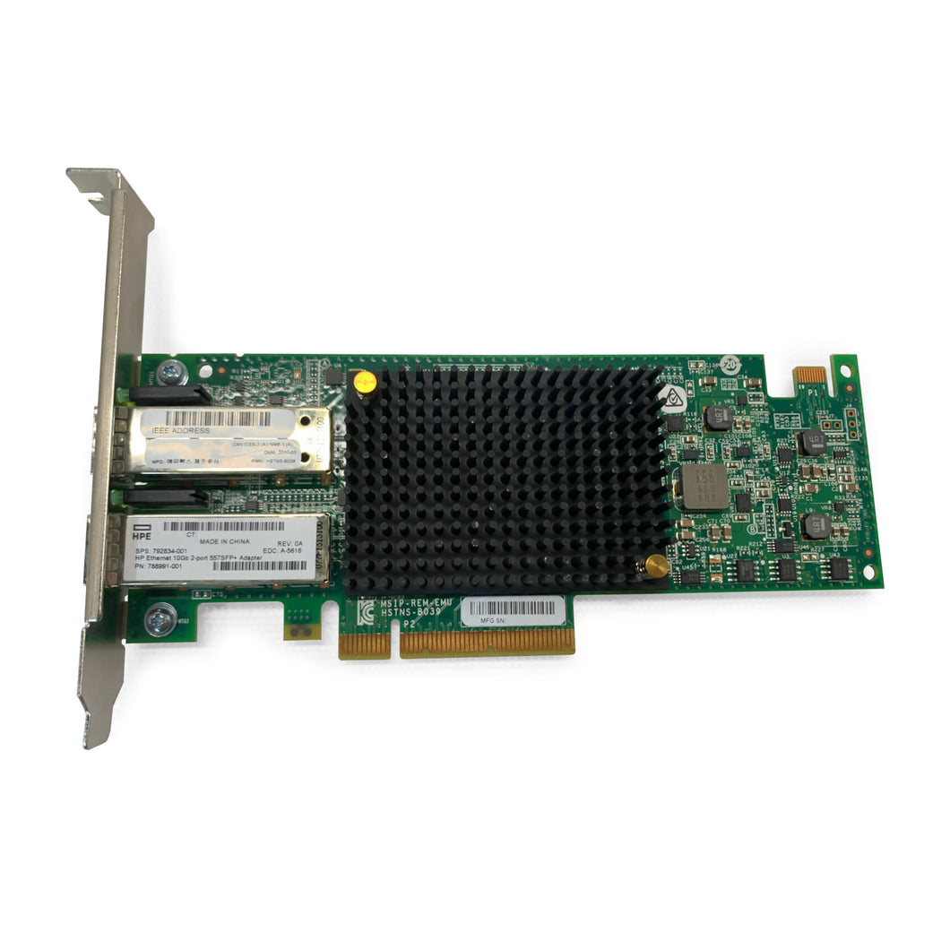 HP 557SFP+ Dual-Port 10GB SFP+ PCIe Network Interface Adapter 788991-001