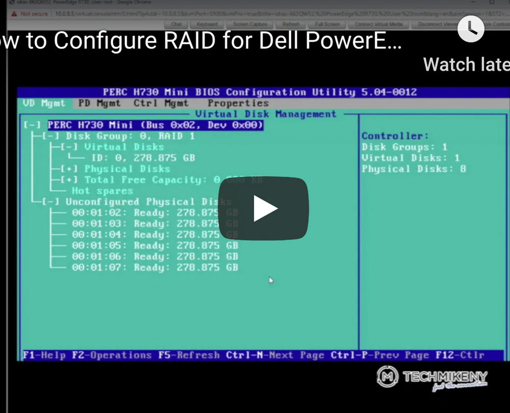 Video Tutorial: How to Configure RAID for Dell PowerEdge Servers