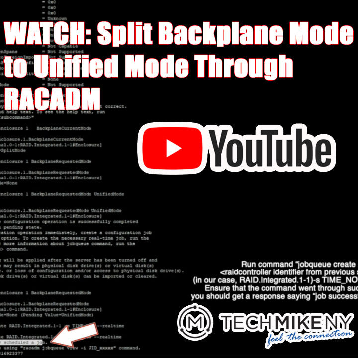 WATCH: How to Set Backplane Mode From “SplitMode” to “UnifiedMode” Using RACADM on a Dell Server