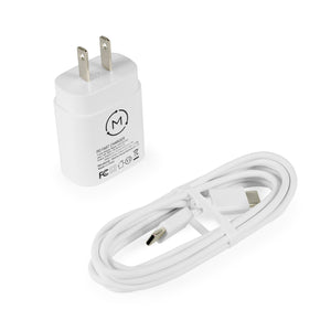 TechMikeNY USB C Fast Charger 25W Type C Travel Adapter + 6ft Cable XHD-PD25W Product Image 2