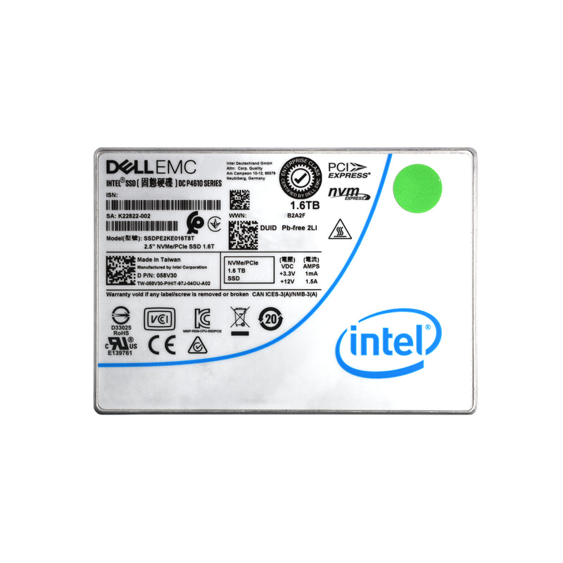 Dell 58V30 DC P4610 Series 1.6TB NVMe U.2 TLC Mixed Use Enterprise 2.5'' SSD Product Image 3