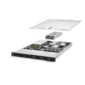 1U 8-Bay PowerEdge R440 2.5'' quarter turn view with lid raised to show interior components, with 2 PSUs TM-440-SAP-192