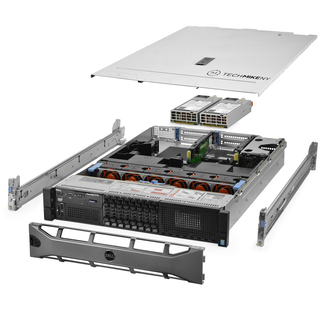 Dell PowerEdge R730 Server 1.80Ghz 16-Core 32GB 8x 960GB SSD HBA330 Rails