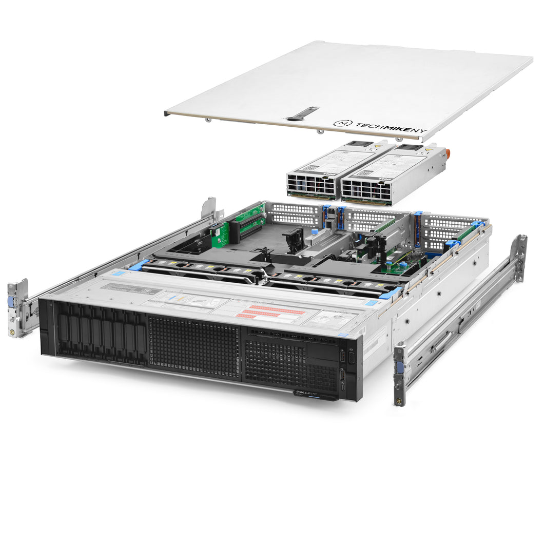 Dell PowerEdge R740 Server 2.40Ghz 40-Core 384GB RAM 2x New 500GB SSD 6x Caddies