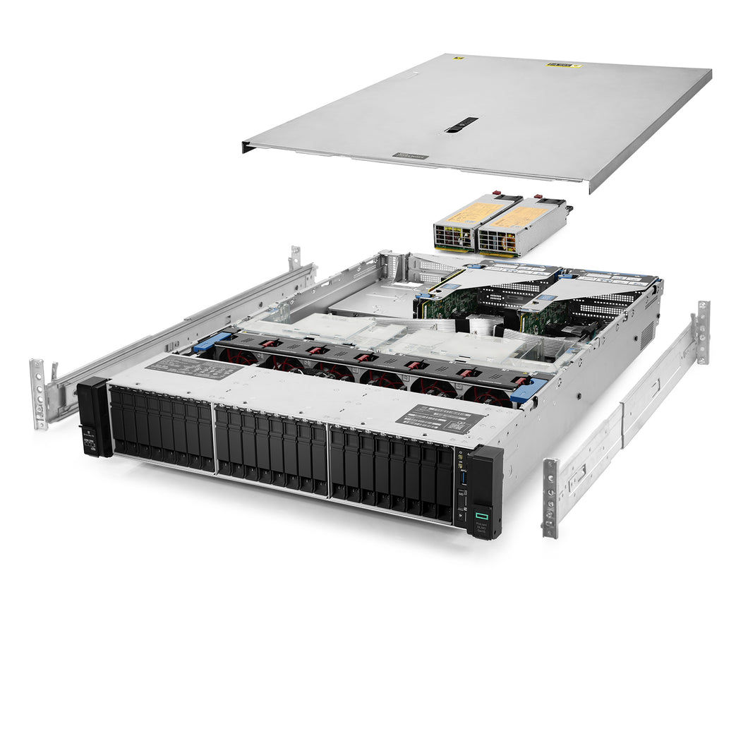 HP ProLiant DL380 G10 Server 3.60Ghz 16-Core 256GB 7.7TB Storage Rails