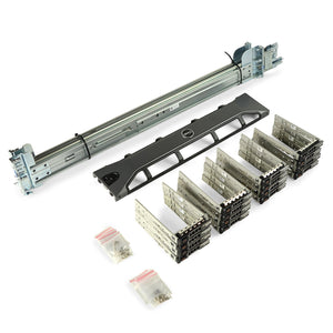 Dell PowerEdge R720 \/R730 16B \/ R820 Upgrade Kit Sliding Rails + Bezel + Caddies Product Image 1