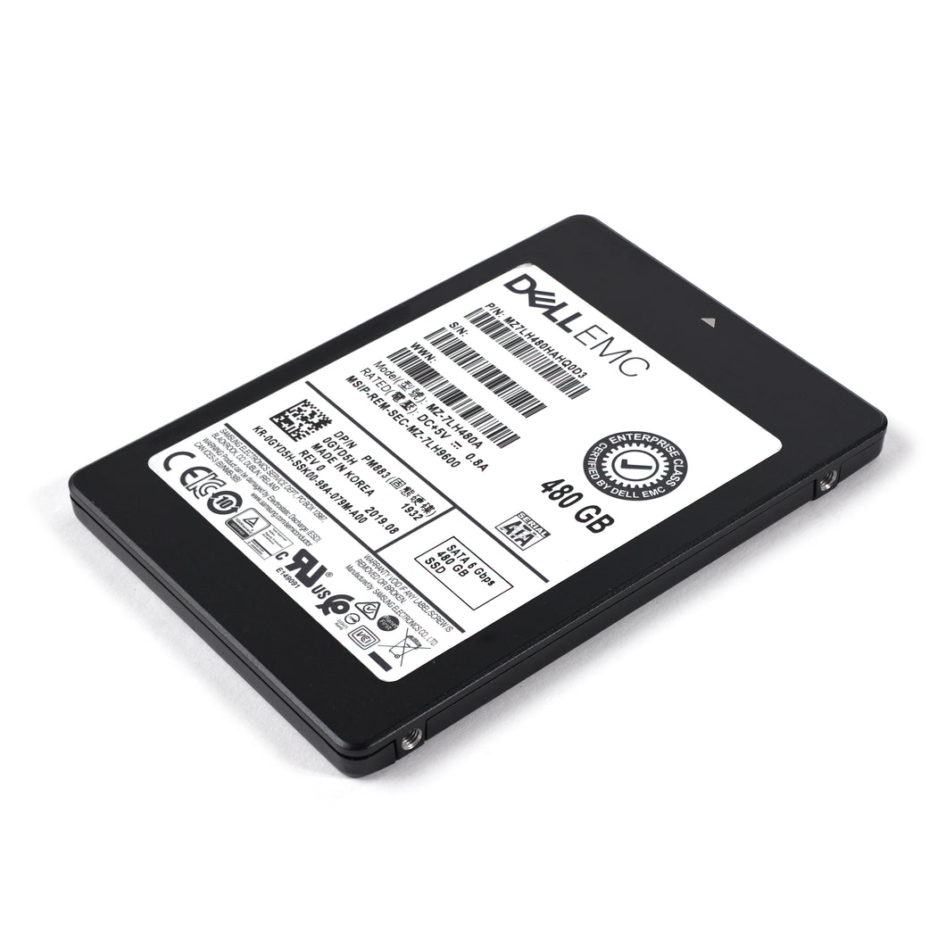 Dell GYD5H Samsung PM883 480GB SATA 6G V-NAND TLC Read-Intensive Enterprise SSD