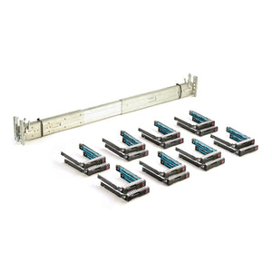 HP ProLiant DL380 G9 16-Bay Upgrade Kit - Rails + 16x 2.5'' SFF Caddies \/ Sleds Product Image 1