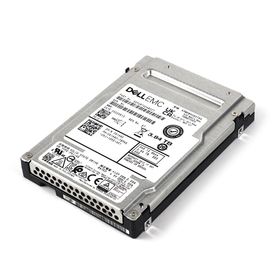 Dell 81H9C ME5 Series 3.84TB SAS 12G TLC Mixed-Use 3DWPD SED FIPS SFF SSD 081H9C