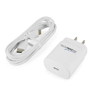 TechMikeNY USB C Fast Charger 25W Type C Travel Adapter + 6ft Cable XHD-PD25W Product Image 1