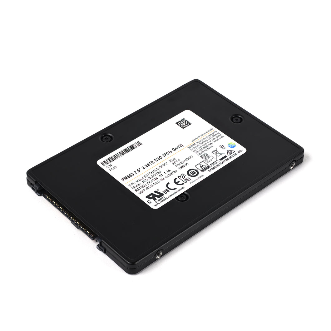 Samsung PM983 MZ-QLB3T80 3.84TB NVMe MLC Mixed Use PCIe 3.0 x4 U.2 SSD 1.3DWPD