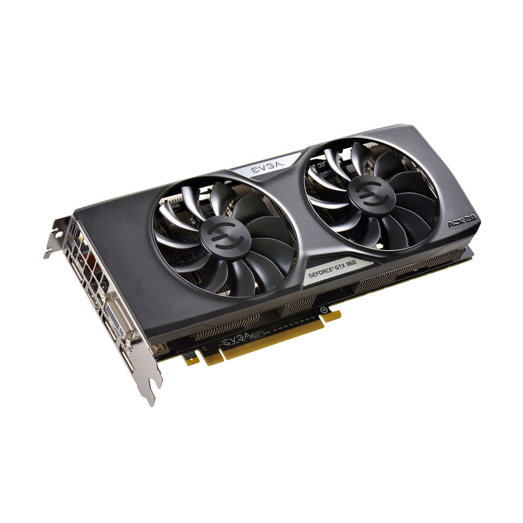 EVGA Nvidia GeForce GTX 960 ACX 4GB GDDR5 120W PCIe Double Wide GPU