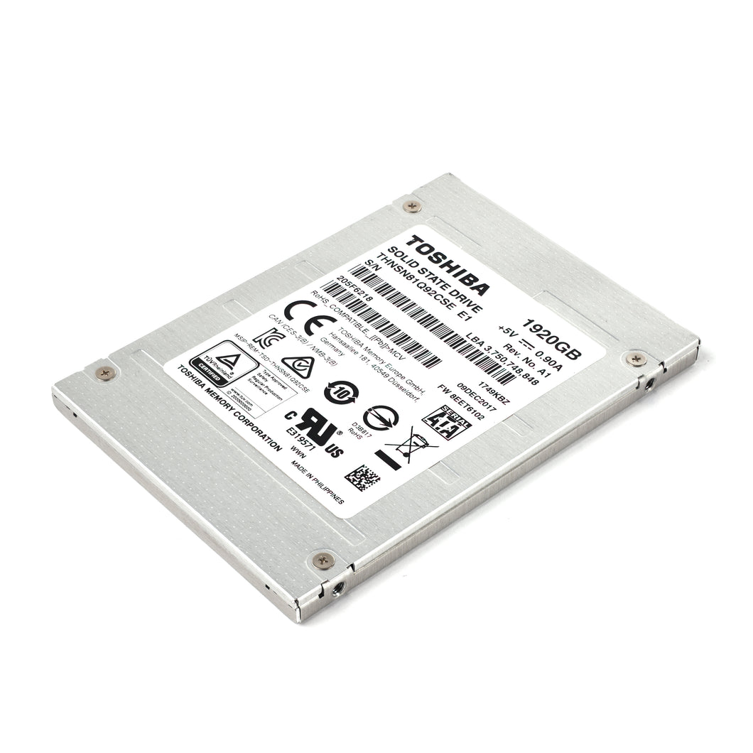 Toshiba THNSN81Q92CSE HK4R 1.92TB SATA 6G MLC Read-Intensive Enterprise PLP SSD