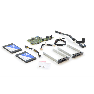 Flex-Bay + Cables for Dell PowerEdge R720xd 12-Bay +2x SFF Caddies +2x 500GB SSD