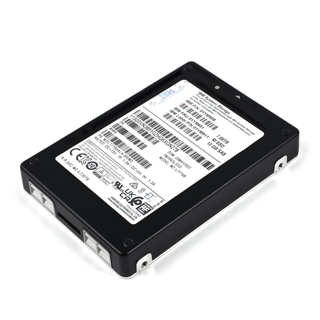 Samsung MZ-ILT7T6B PM1643a 7.68TB SAS 12G V-NAND TLC Read-Intensive TCG SFF SSD