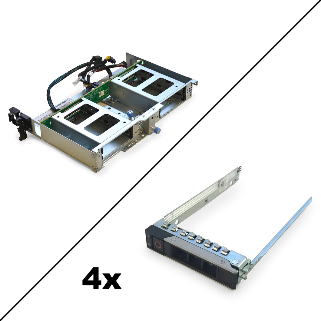 4-Bay SFF Flex-Bay with Cables for Dell PowerEdge R740xd 24-Bay + 4x SFF Caddies