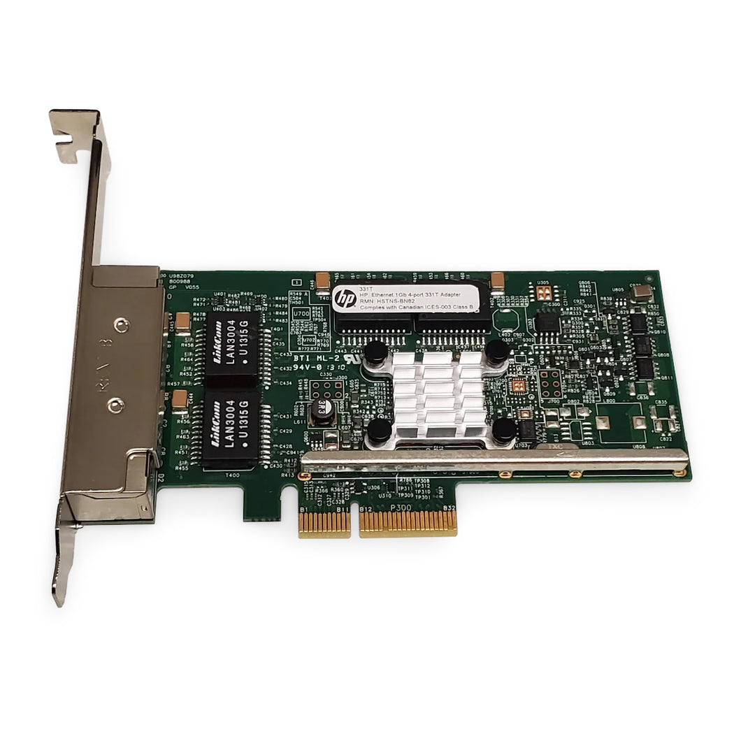 HP 331T Broadcom 5719 Quad-Port 1GB RJ-45 PCIe 2.1 x4 Network Interface Adapter